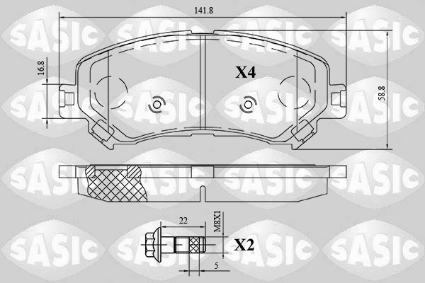 Placute frana SASIC 6214045