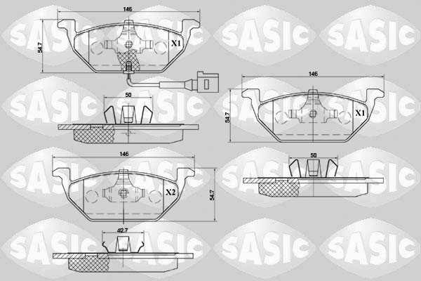 Placute frana SASIC 6216002