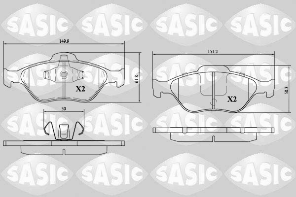 Placute frana SASIC 6216007