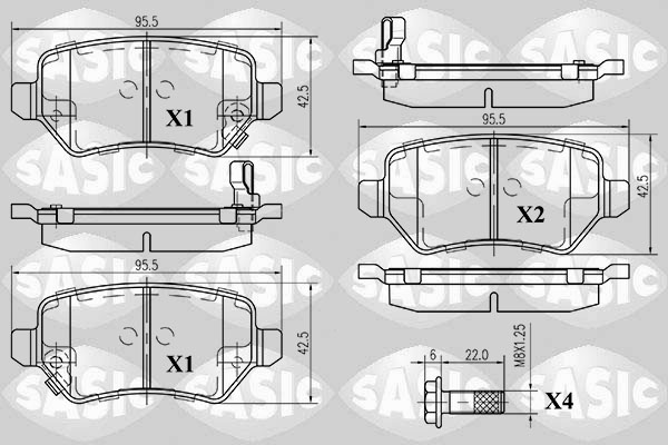 Placute frana SASIC 6216008