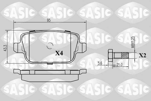 Placute frana SASIC 6216023