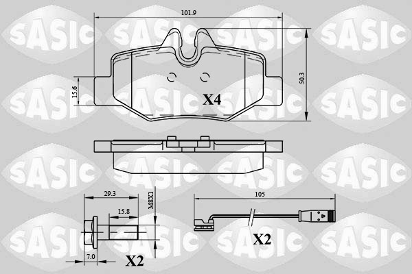 Placute frana SASIC 6216033