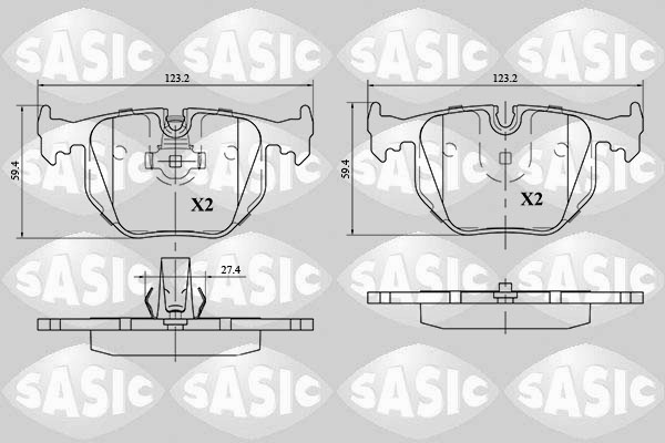 Placute frana SASIC 6216054