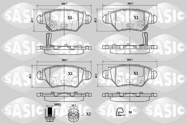 Placute frana SASIC 6216063