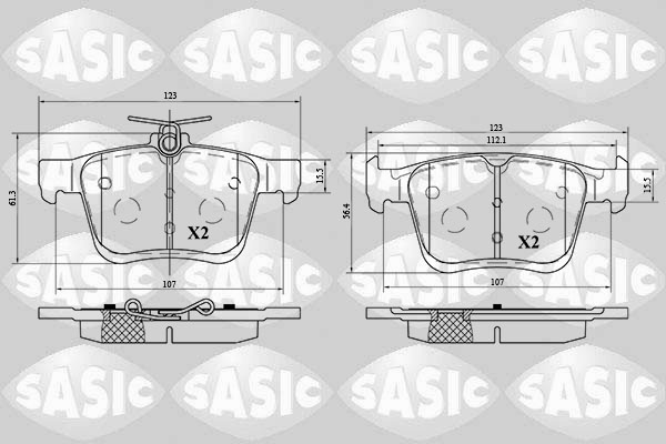 Placute frana SASIC 6216075