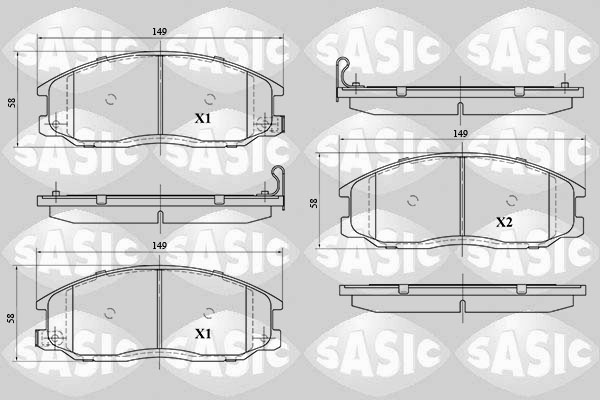 Placute frana SASIC 6216093