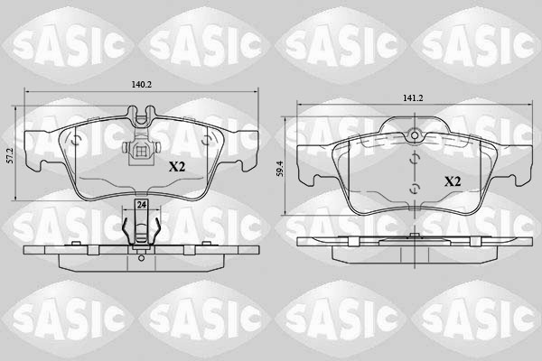 Placute frana SASIC 6216105