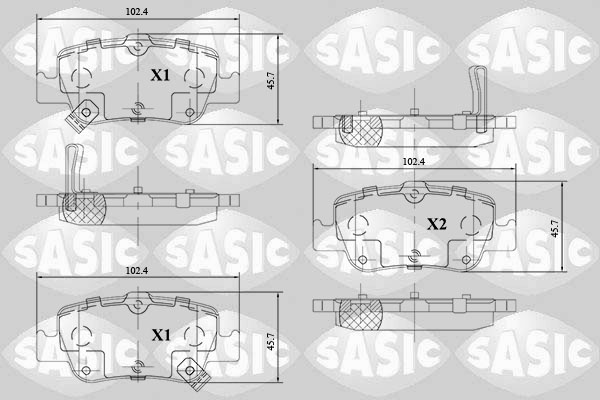 Placute frana SASIC 6216110