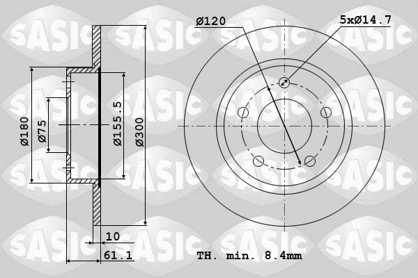 Disc frana SASIC 9004437J