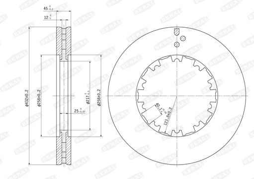 Disc frana BERAL BCR225A
