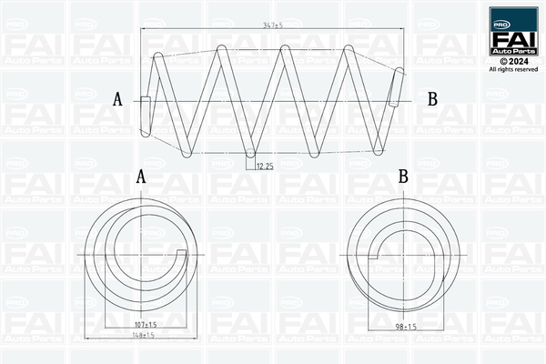 Arc spiral VW GOLF V (1K1) 1.9 TDI  diesel 105 cai FAI AUTOPARTS FPCS121