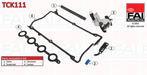 Kit lant de distributie SKODA SUPERB I (3U4) 1.8 T  benzina 150 cai FAI AUTOPARTS TCK111