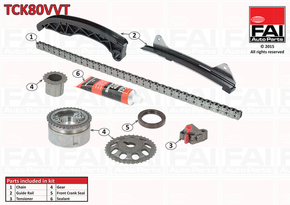 Kit lant de distributie FAI AUTOPARTS TCK80VVT