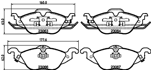 Placute frana DON PCP1058