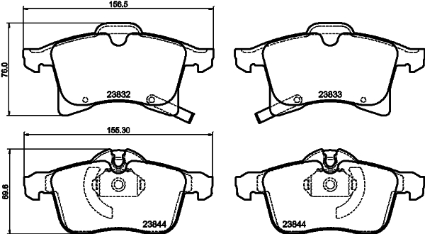 Placute frana DON PCP1015