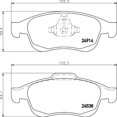 Placute frana DON PCP1061