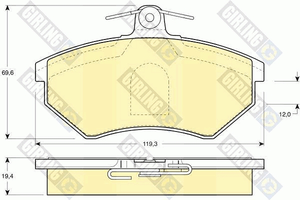 Placute frana GIRLING 6110441