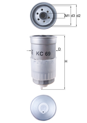 Filtru combustibil MAHLE ORIGINAL KC 69