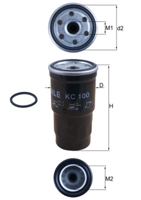 Filtru combustibil MAHLE ORIGINAL KC 100D