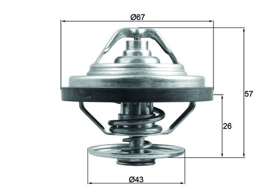 Termostat lichid racire MAHLE ORIGINAL TX 158 83