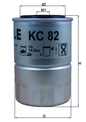 Filtru combustibil MAHLE ORIGINAL KC 82D