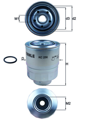 Filtru combustibil MAHLE ORIGINAL KC 256D