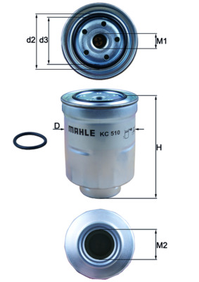 Filtru combustibil MAHLE ORIGINAL KC 510D