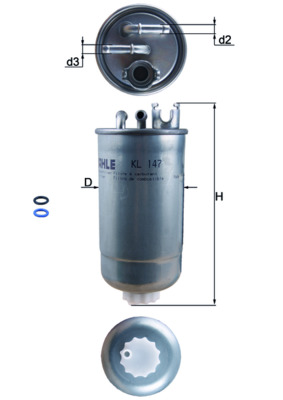 Filtru combustibil MAHLE ORIGINAL KL 147D