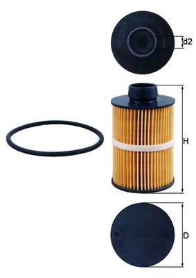 Filtru combustibil MAHLE ORIGINAL KX208D