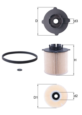Filtru combustibil OPEL ASTRA J Sports Tourer (P10) 1.7 CDTI (35)  diesel 110 cai MAHLE ORIGINAL KX265D