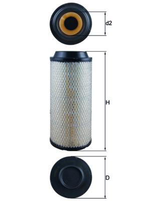 Filtru aer MAHLE ORIGINAL LX 1687