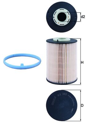 Filtru combustibil MAHLE ORIGINAL KX 393D