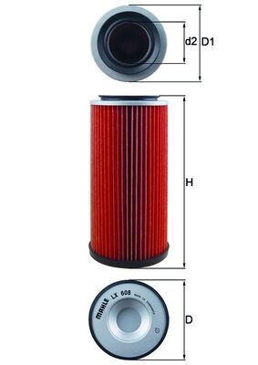 Filtru aer MAHLE ORIGINAL LX 608