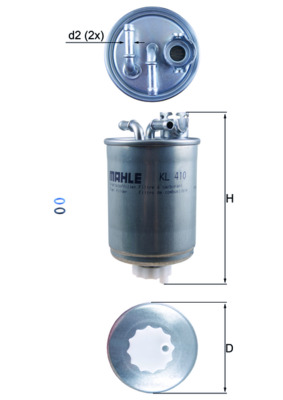 Filtru combustibil MAHLE ORIGINAL KL 410D
