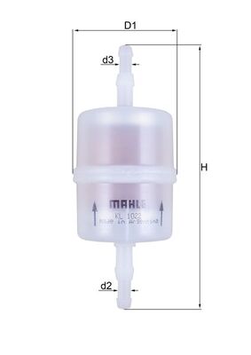 Filtru combustibil MAHLE ORIGINAL KL 1022
