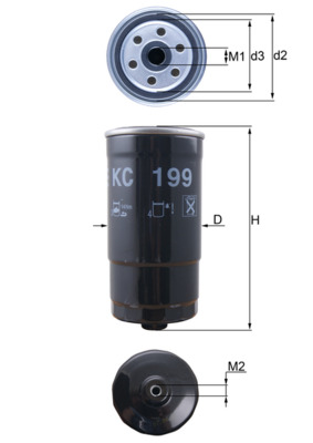 Filtru combustibil MAHLE ORIGINAL KC 199