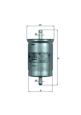 Filtru combustibil MAHLE ORIGINAL KL 171