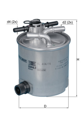 Filtru combustibil MAHLE ORIGINAL KL 404/16