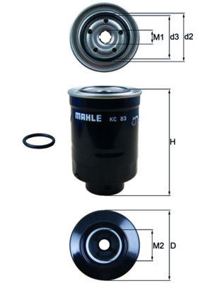 Filtru combustibil MAHLE ORIGINAL KC 83D