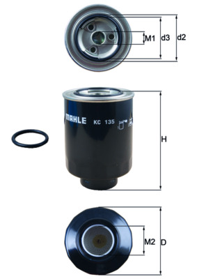 Filtru combustibil MAHLE ORIGINAL KC 135D