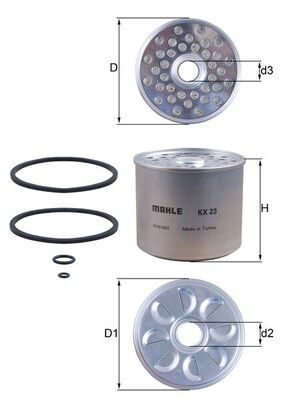 Filtru combustibil MAHLE ORIGINAL KX 23D