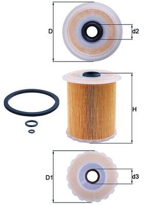 Filtru combustibil MAHLE ORIGINAL KX 75D