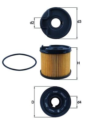 Filtru combustibil MAHLE ORIGINAL KX 87D