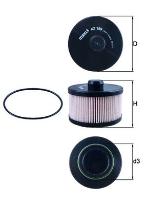 Filtru combustibil MAHLE ORIGINAL KX 199D