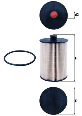Filtru combustibil MAHLE ORIGINAL KX 217D