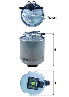 Filtru combustibil MAHLE ORIGINAL KL 440/39