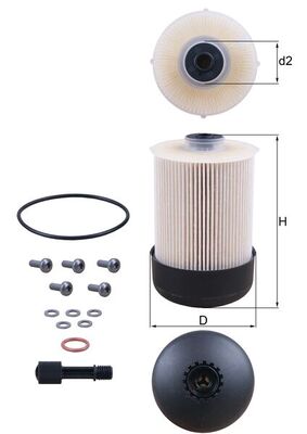 Filtru combustibil MAHLE ORIGINAL KX 338/22D