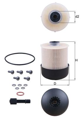 Filtru combustibil MAHLE ORIGINAL KX 338/28D
