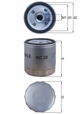 Filtru combustibil MAHLE ORIGINAL KC 20