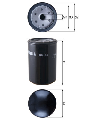Filtru combustibil MAHLE ORIGINAL KC 24